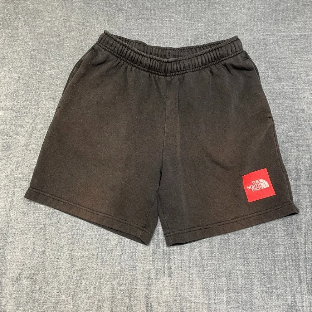 The North Face Sweat Short Mens 28 Black Logo Elastic Waist Summer Wear Running